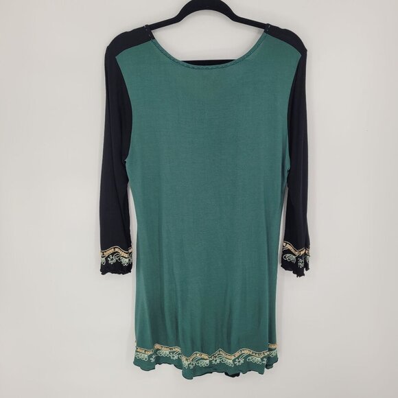 Studio X womens large hand made black embroidered sequin beaded boho dress - Picture 9 of 10